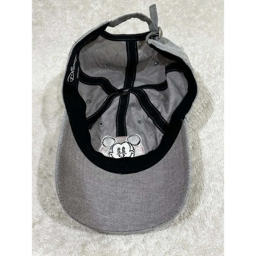 DISNEY Mickey Mouse Gray Cap‎ Hat Adjustable Strap OSFM RN 115665